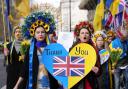 A march in London to mark the two year anniversary of the Russian invasion of Ukraine