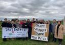 Protest - Labour councillors and campaigners at the Middlewick next to Abbots Road