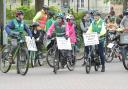 More than 60 children and adults took part in the ride, allowing children to enjoy a safe bike ride