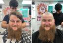 Charity - G&M Bathroom's Nick McCartney (shown) and Tim Gould shaved their hair off for Cardiac Risk in the Young