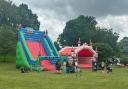 Children's bouncy castle and slide