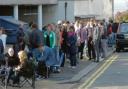 Waiting – the queue for tickets
