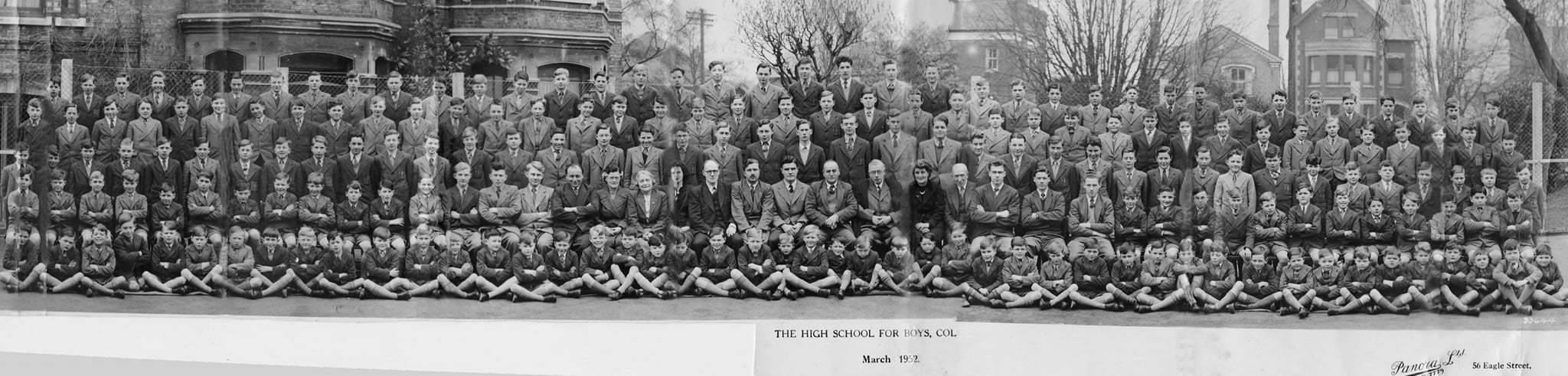 Smart - pupils at Colchester Boys High School in 1952