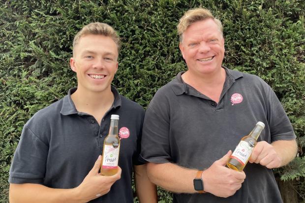 CHEERS TO THAT: Charlie Williamson and Jason Clench of Barn Farm Drinks