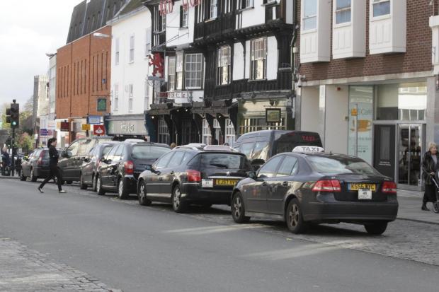 Gazette: The taxi rank in Colchester's High Street