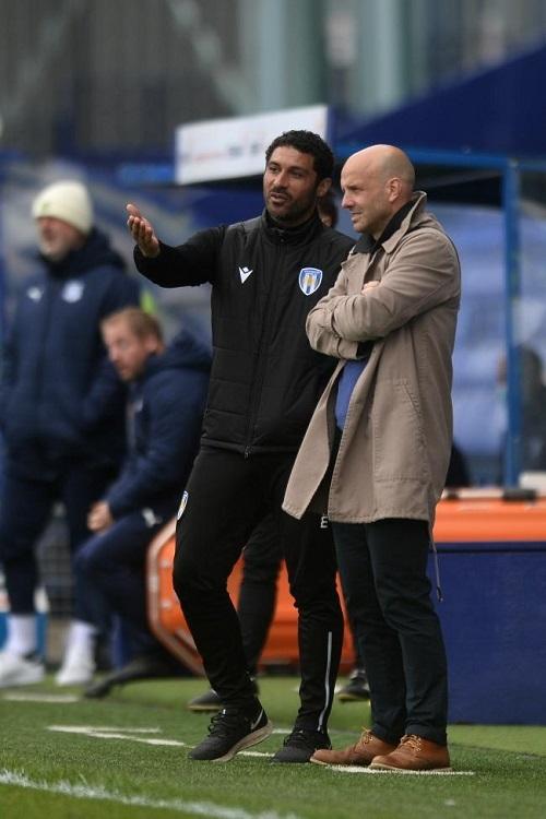 New role - former Colchester United first-team advisor Paul Tisdale (pictured right, with Hayden Mullins) has taken charge at Stevenage Picture: RICHARD BLAXALL