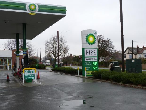 Gazette: The BP in Ipswich Road was charging 149.9p per litre for petrol back in November – although even then it was still the most expensive in Colchester