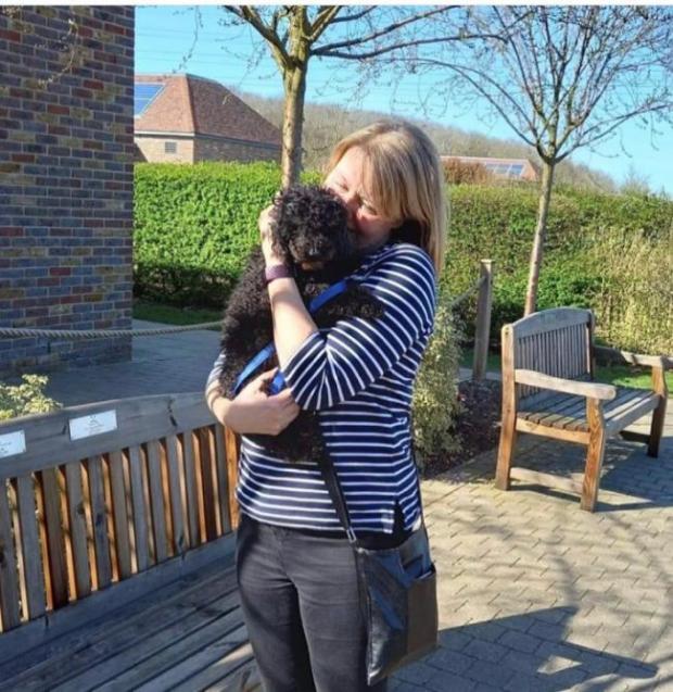 Gazette: Romea Cafasso was reunited with Jet more than 40 miles from home in Basildon Picture:Basildon Dogs Trust