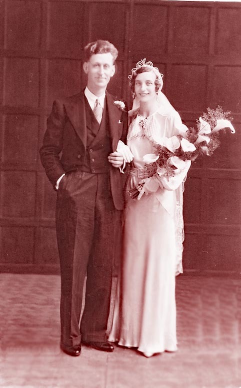 Throwback – Margaret with her husband George on their wedding day in the 1930s