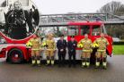 Honoured - Lee Bacon, ECFRS and Roger Pickett came together to pay their respects to Terry Round (inset)