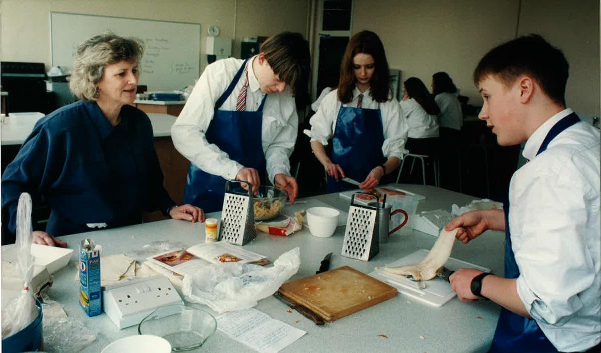 Lessons - pupils at Sir Charles Lucas school take part in food technology classes