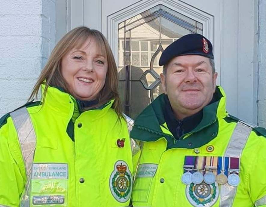 Strong - Anthony Johnson,56 is the new leader of the Harwich and District Community First Responders and his wife Dayle Johnson,49 is his biggest support