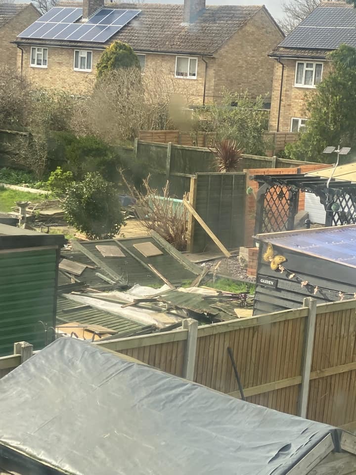 Flattened – wooden fences were particularly vulnerable to the wind (Credit: Rachel West)