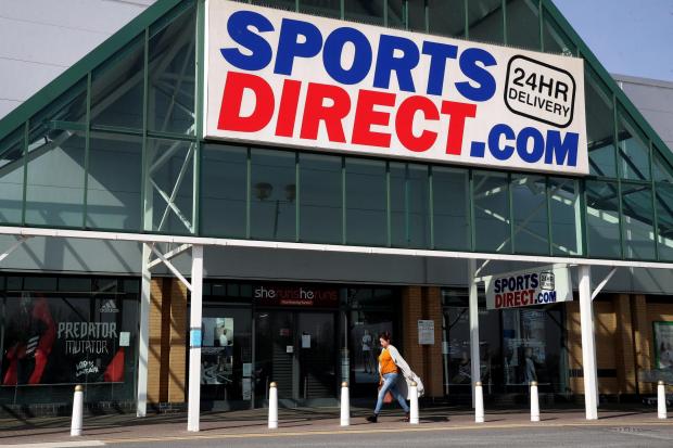 Gazette: Sports Direct store. Credit: PA