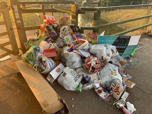 Gazette: Dumped - rubbish previously left in Dedham Picture: Kate Prestidge