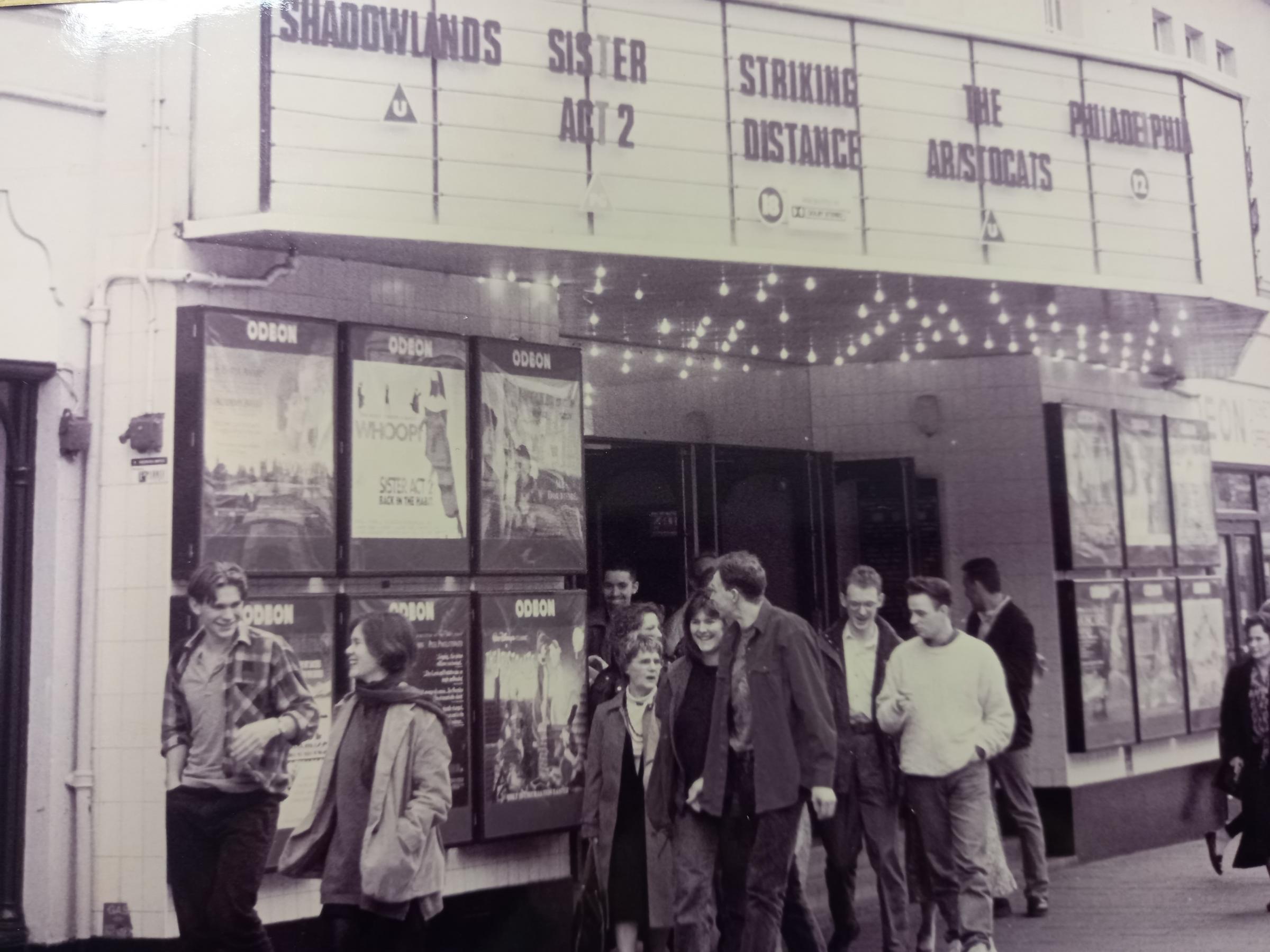 Customers are served at the old Odeon site back in the 1990s