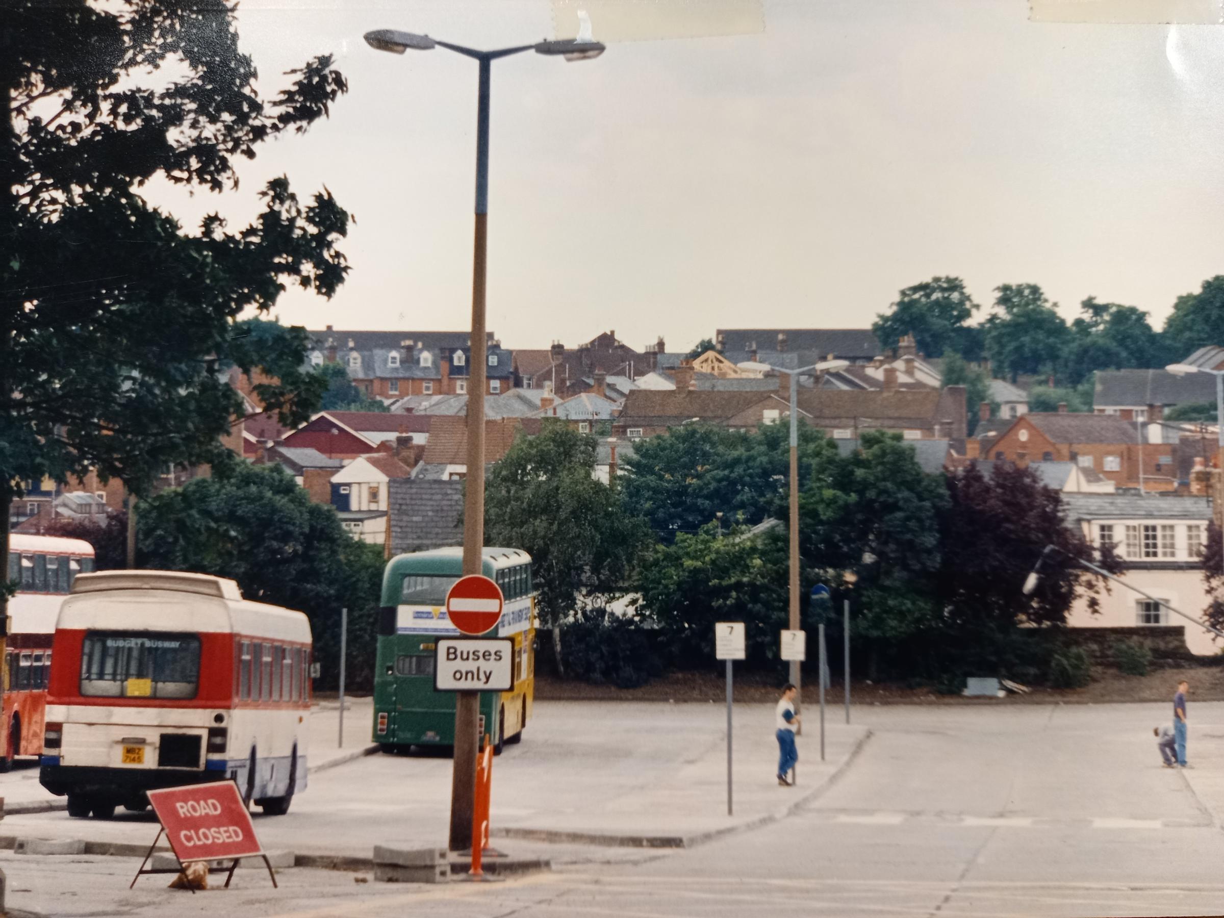 The land in Queen street after the car park demolition was complete. Pictured inm 1995