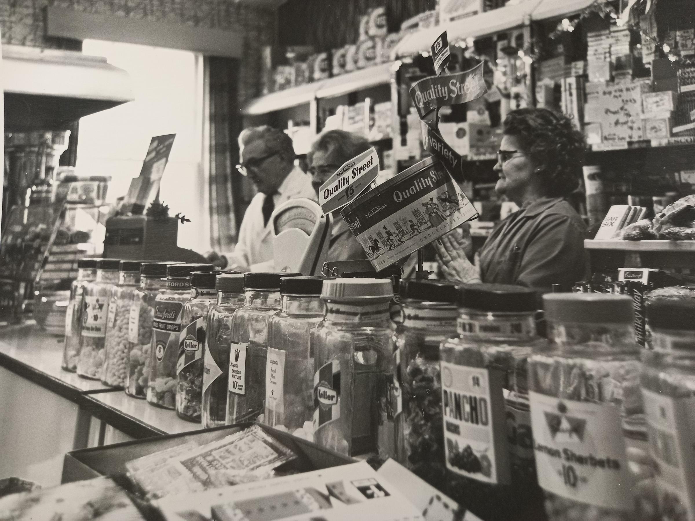 The Severalls Hospital sweet shop pictured in 1960