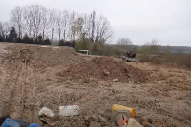 Photos show huge mound of rubbish dumped near ex-footie boss Glenn Tamplin's home