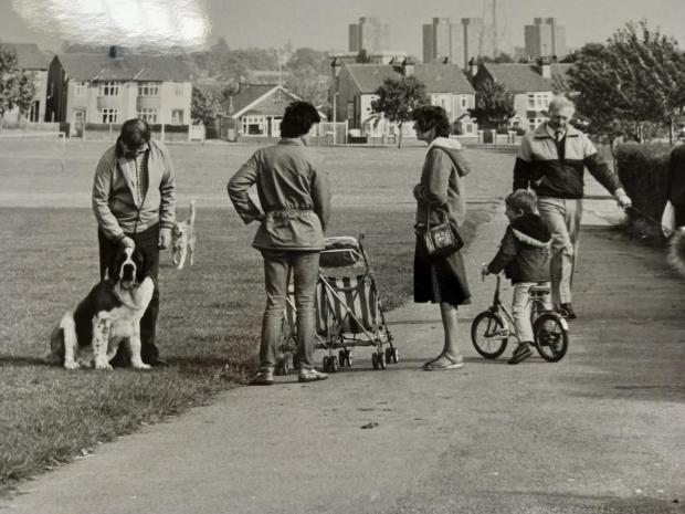 Gazette: Residents talk at the Recreation Ground in Colchester in 1984