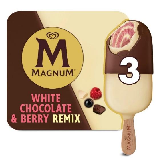 Gazette: Magnum White Chocolate and Berry Remix Ice Cream Sticks. Credit: Iceland