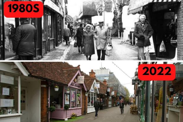Gazette: Eld Lane as it was in the 1980s and as it is now