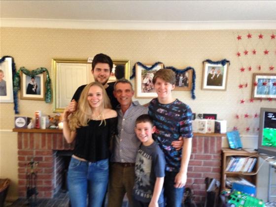 Gazette: Family - Amelia, Freddie, Henry and George with dad Marcus