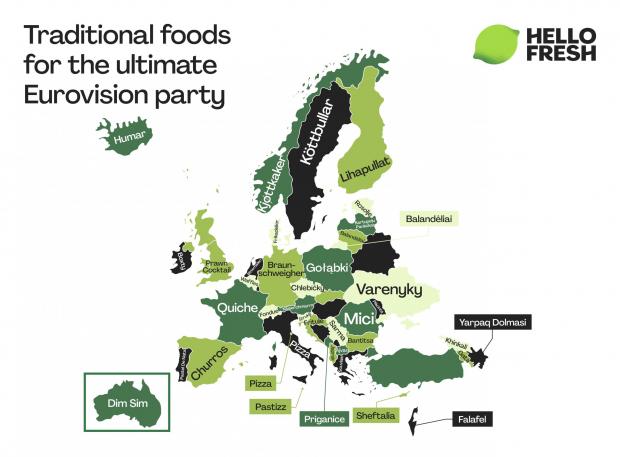 Gazette: Traditional European foods by country from HelloFresh. Credit: HelloFresh