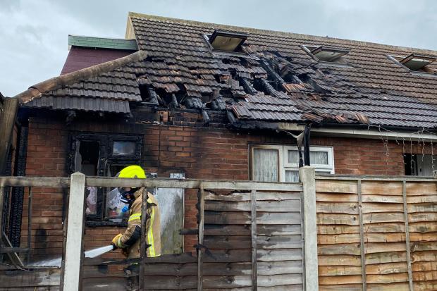 Response – fire services were quickly on the scene on Wednesday