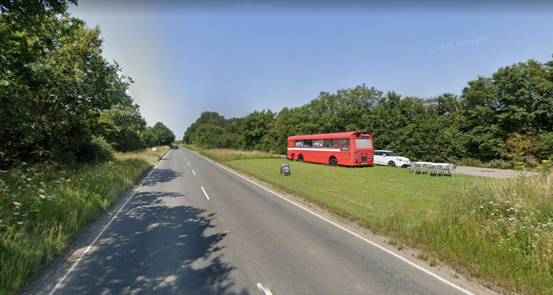 A1124 shut in both directions after two vehicle crash