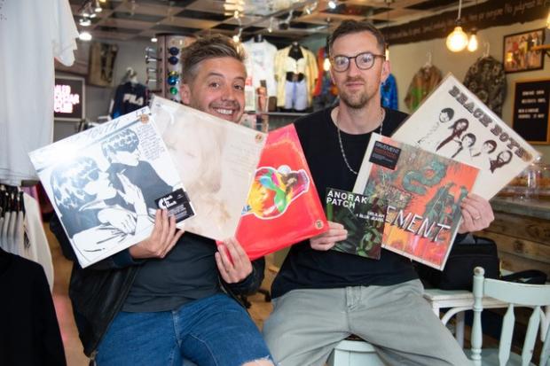 Tastemakers - Steve Hurdle and Jez Dixon with a range of vinyl