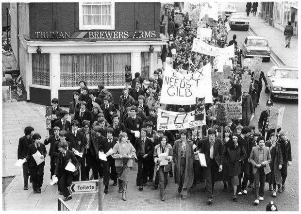 Gazette: The Gilberd School protest march February 14, 1980. Picture: Newsquest