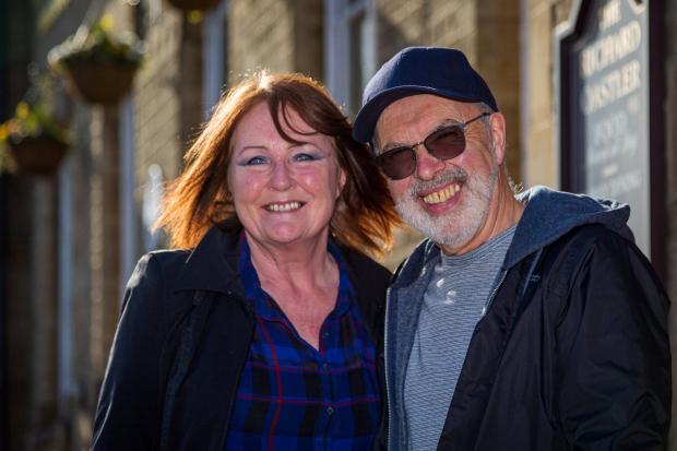 Gazette: Phil and Julie Fox are visiting pubs across the country. Picture: SWNS