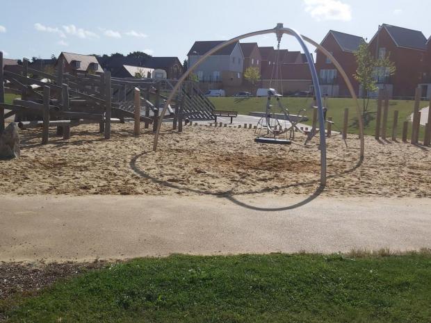 Gazette: Close call - the play park off Martin Hunt Drive in Stanway