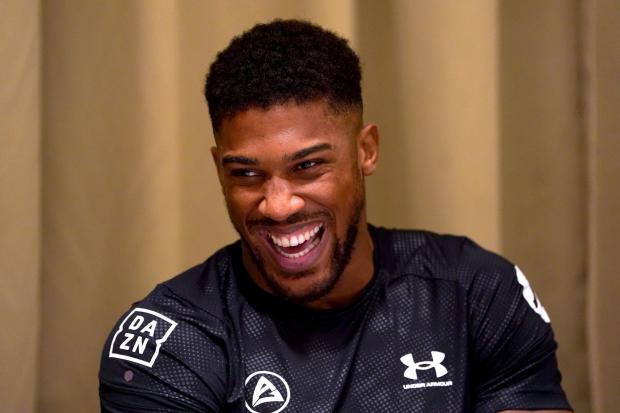 Anthony Joshua was in relaxed mood ahead of Saturday's fight