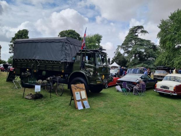 Gazette: A military truck exhibited at the show