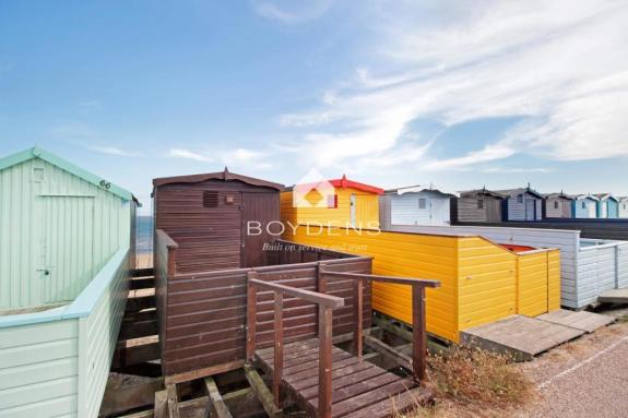 Gazette: Prestigious - A great view of the beach hut selection in the Walings. Picture: Rightmove/Boydens Gazette: Prestigious - A great view of the beach hut selection in the Walings. Picture: Rightmove/Boydens
