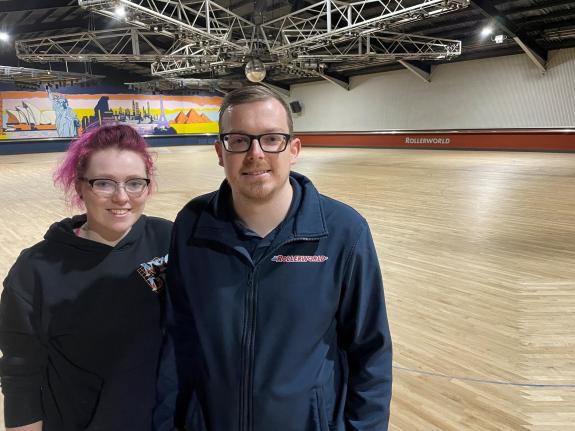 Gazette: Gutted - Rollerworld employees Frankie Moll and Gareth Oliver Gazette: Gutted - Rollerworld employees Frankie Moll and Gareth Oliver