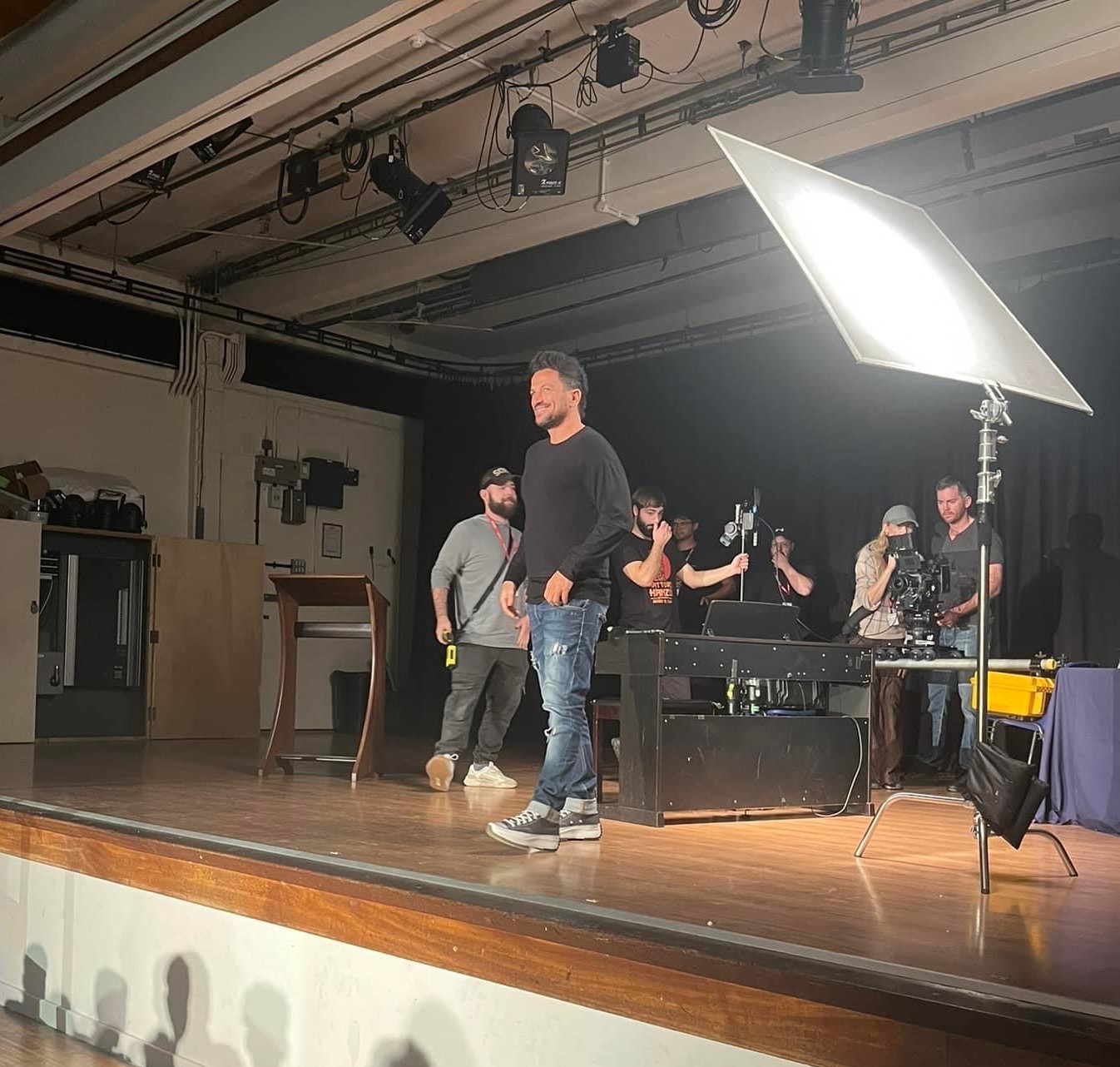 Peter Andre visits Coggeshall school for film shoot