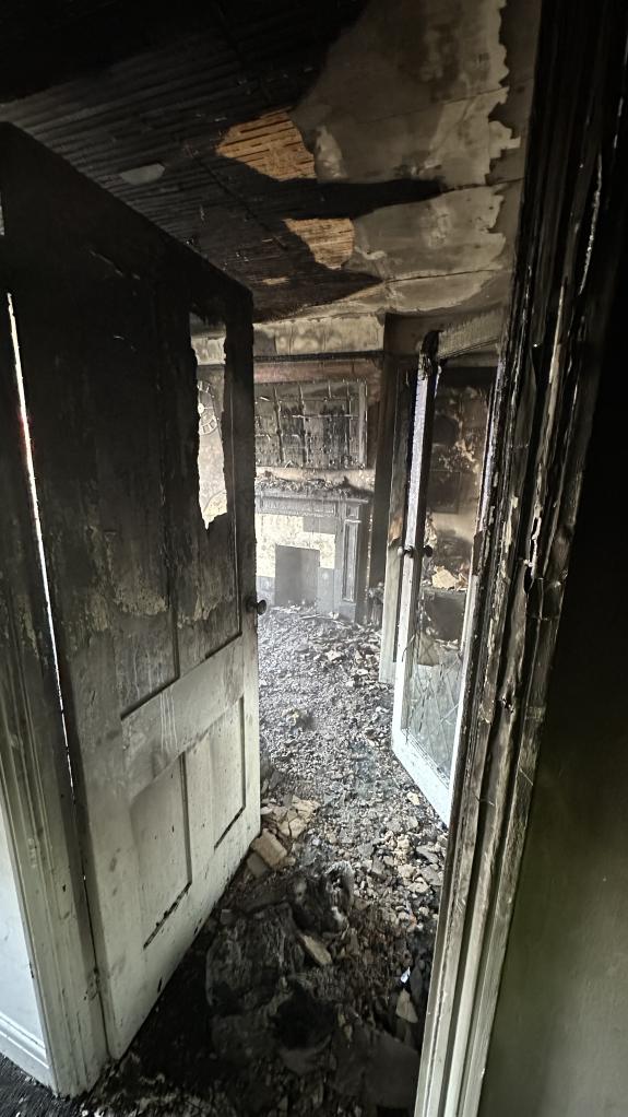 Gazette: A picture showing the damage in the home in Turner Road Gazette: A picture showing the damage in the home in Turner Road