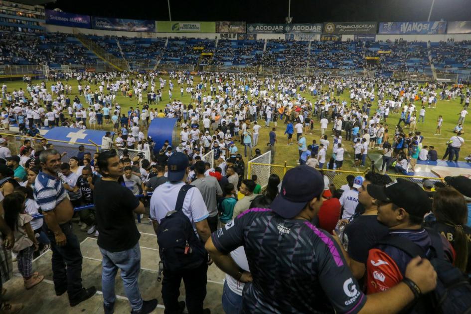 At least 12 dead in stampede at football stadium in El Salvador