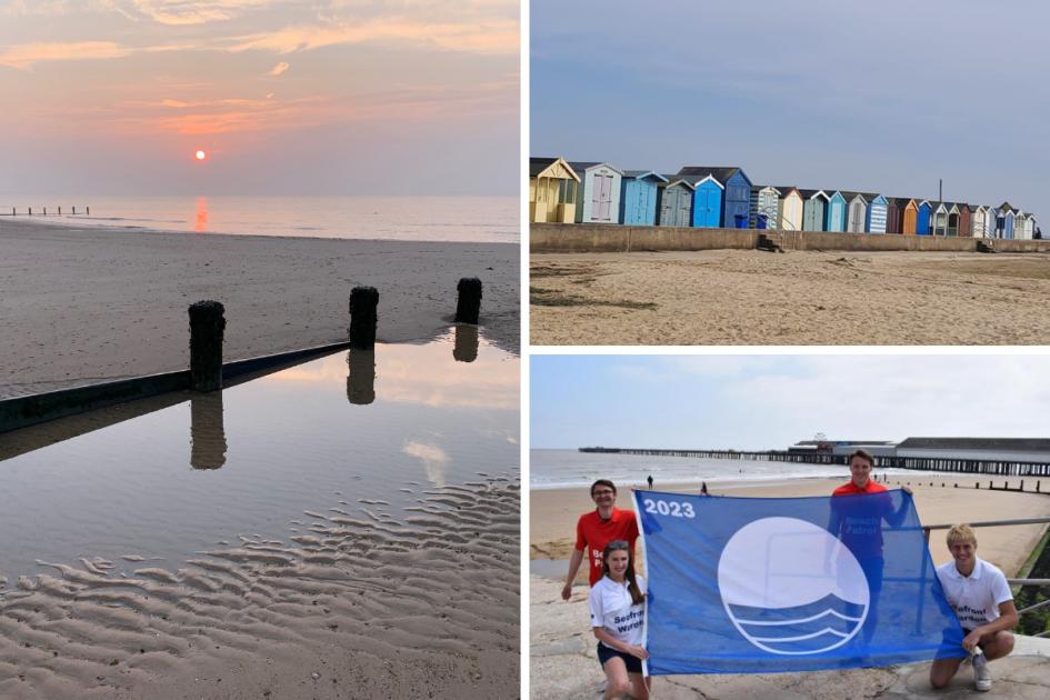 Blue Flag awarded beaches in the Essex and Suffolk coast
