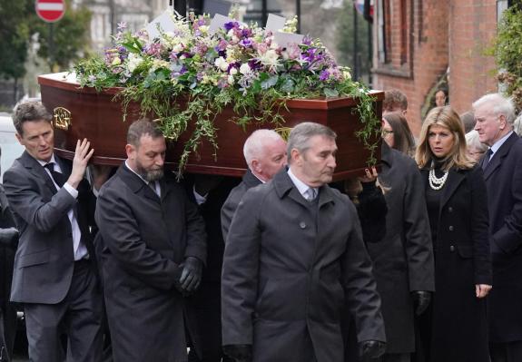 Gazette: Kate Garraway arrives at the funeral service of her husband Derek Draper Gazette: Kate Garraway arrives at the funeral service of her husband Derek Draper