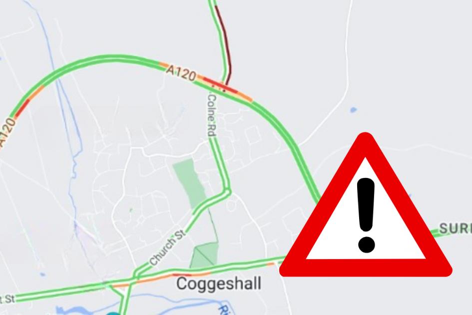 Traffic builds near Coggeshall after crash on A120 | Gazette 