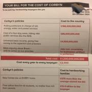 Literature- the leaflet distributed by the Conservative Party