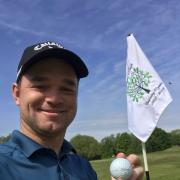 Milestone moment - Dale Whitnell following his hole in one at Forrester Park