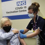 First dose - Prime Minister Boris Johnson receives his first vaccine at St Thomas’ Hospital, in London. It was the same place he spent time after catching the virus last year, eventually being pulled back from the brink