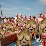 Many members of the British Naturism group enjoyed their Maldon cruise in the nude