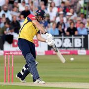 Hitting out - Paul Walter hits a boundary for Essex in their game against Glamorgan in the Vitality Blast T20 competition Picture: TGS PHOTO