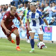 On the ball - Colchester United midfielder Alex Newby in action against Carlisle United Picture: STEVE BRADING